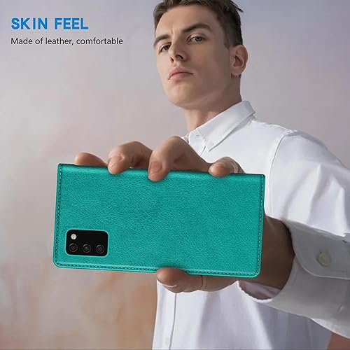 Miniatura 41 de ZZXX Funda tipo cartera para Samsung Galaxy A03S con bloqueo RFID, soporte de ranura para tarjetas, funda protectora de cuero magnético fuerte