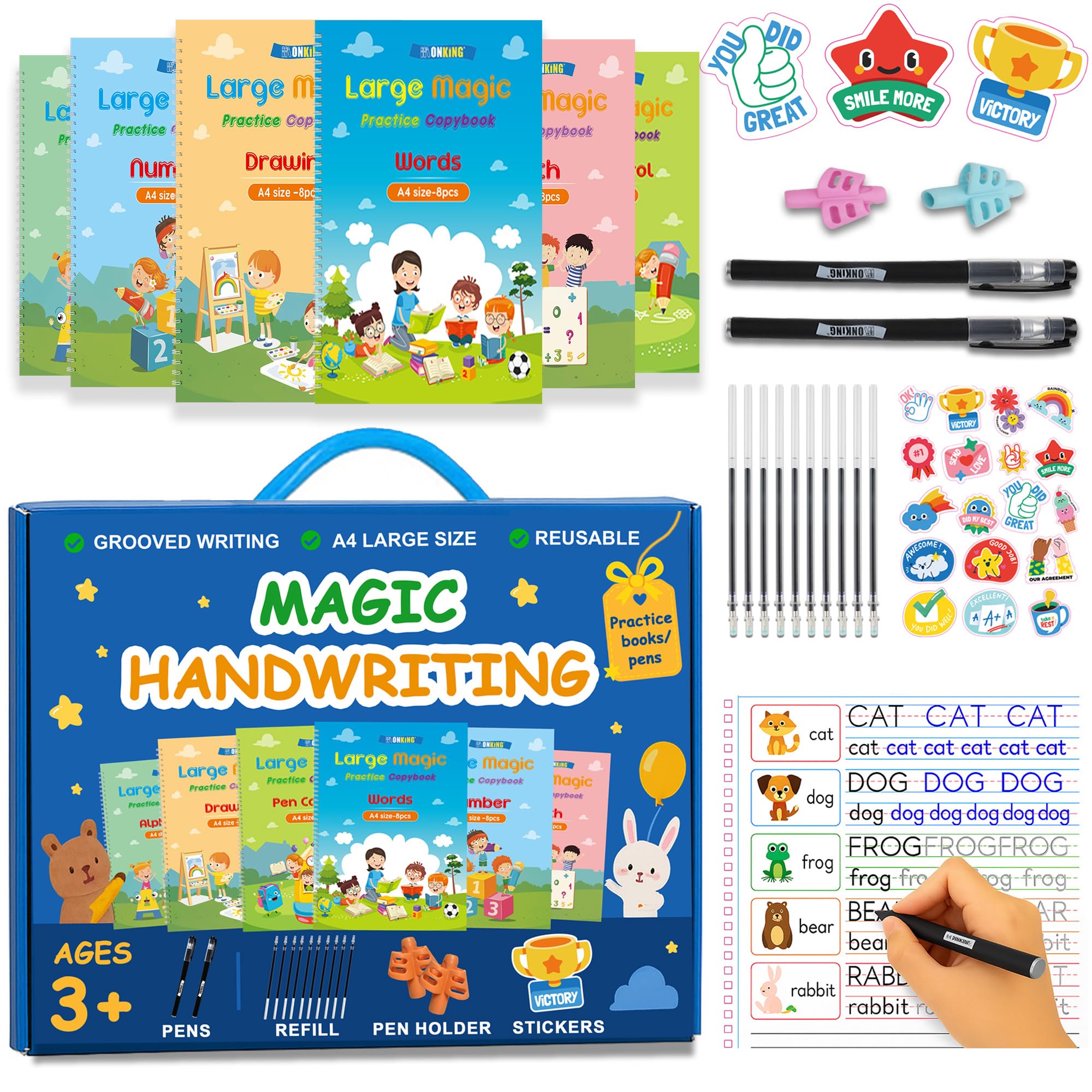 趣味・スポーツ・実用 KIMODORI RG's Style Book Amazon.com : Monking Large Magic Practice Copybook for Kids