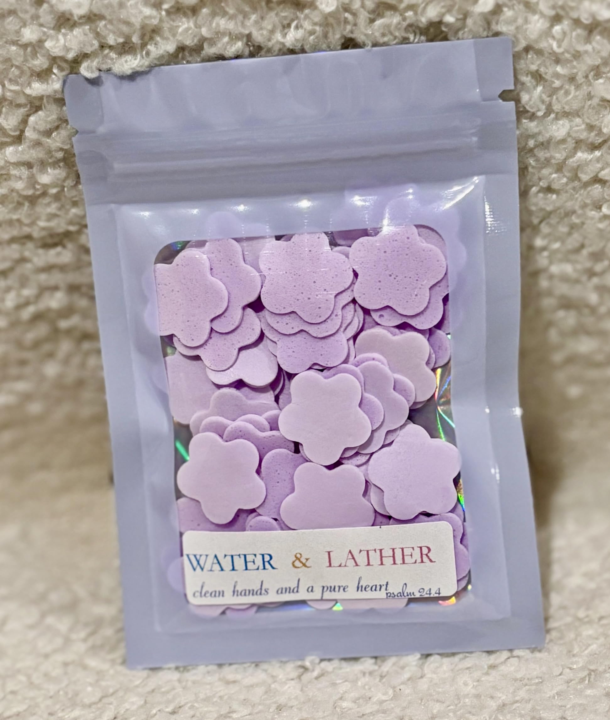Soap confetti! party favors! spa day! Lavander soap flakes. Perfect for bathrooms, party favors, luxurious baths, and travel, these soap petals are great for washing hands or soaking in the tub.
