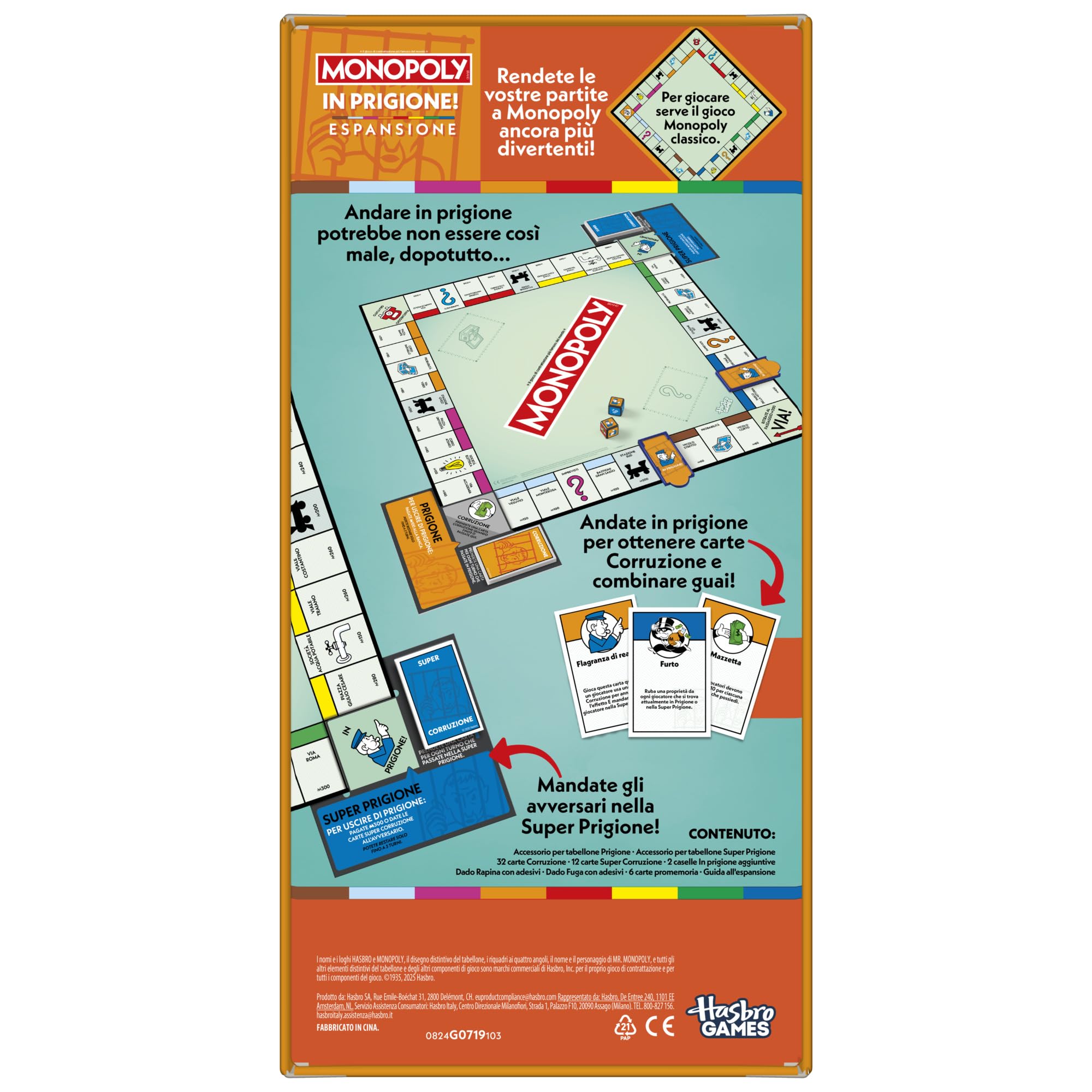 Monopoly, ESPANSIONE In Prigione (per giocare serve il gioco Monopoly classico) - Versione italiana