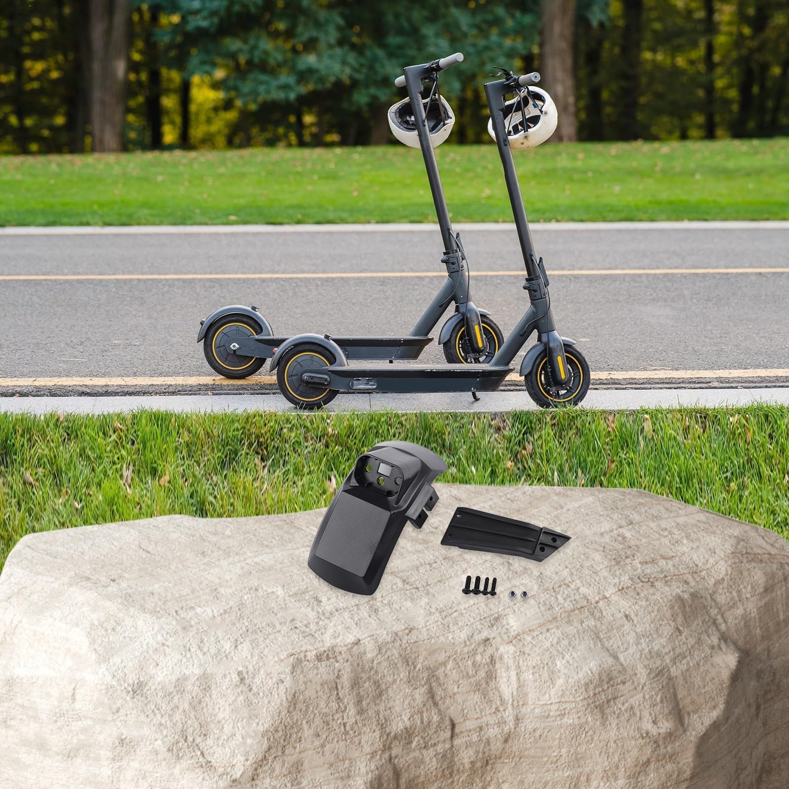 Accessoire Scooter électrique Kit Garde-Boue Arrière KUGOO KuKirin G2 Pro DB - Avec Feu Arrière LED Et Support Anti-éclaboussures Pour Trottinette Électrique