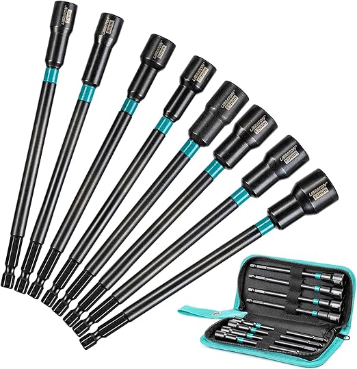 Libraton 8PCS Nut Driver Set, Long Nut Drivers
