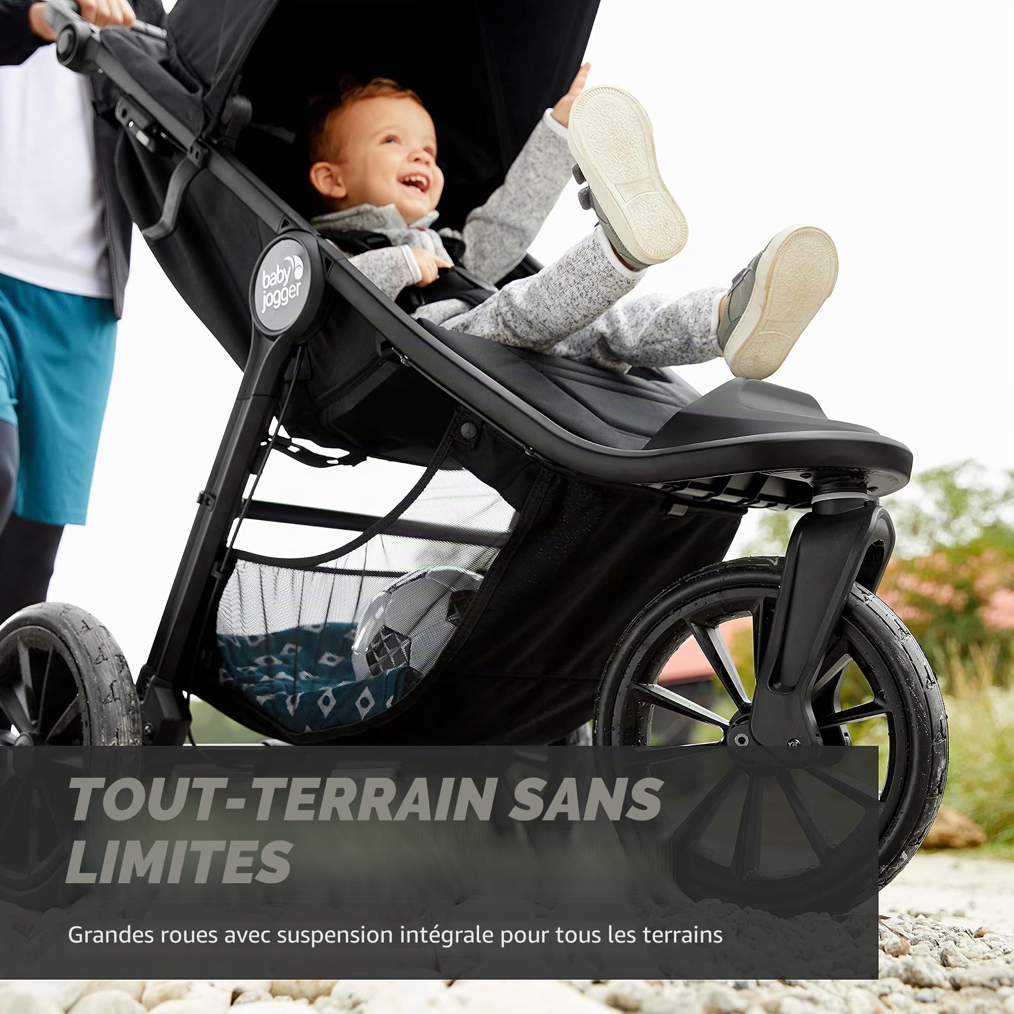 Baby Jogger City Elite 2 Poussette combinée pour tous les terrains | Poussette pliable et portable | Opulent Black (noir)