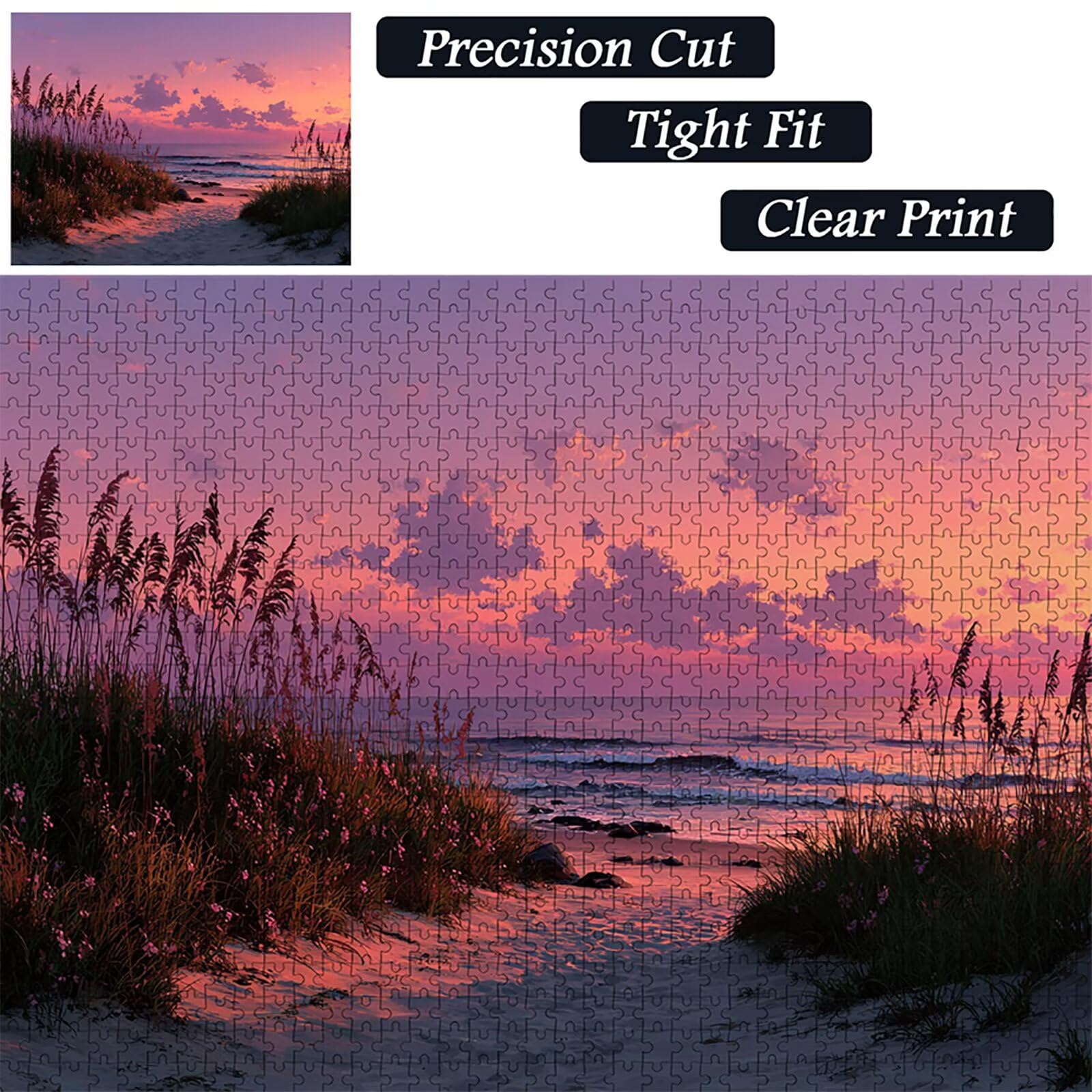 Playa Puzzle Madera 6000 Piezas, Sunset Puzzle Adultos con Caja 179x105cm, Rompecabezas Desafiante, para Hombres Mujeres Adolescente, Juegos de Rompecabezas Creativos, Decoracion Hogar Regalo, 5-7500