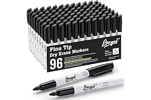 Ultimate Writing Duo: Fine Tip Black Dry Erase Markers in Bulk