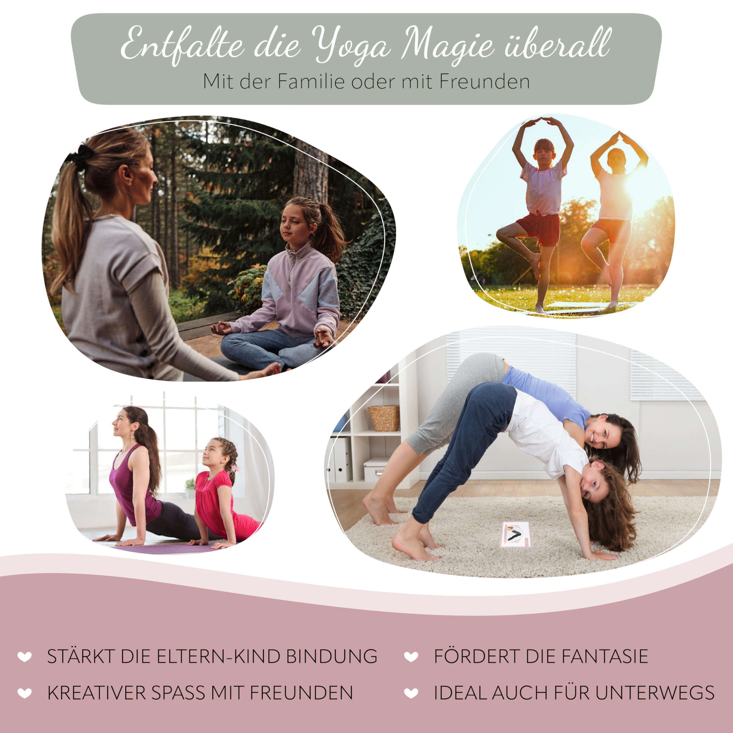 Kinderyoga Bildkarten – 50 hochwertige Yoga Karten für Kinder mit Anleitungen – Fördert Konzentration, Bewegung & Achtsamkeit – Ideal für Zuhause, Schule & Therapie [Pädagogisch Wertvoll]