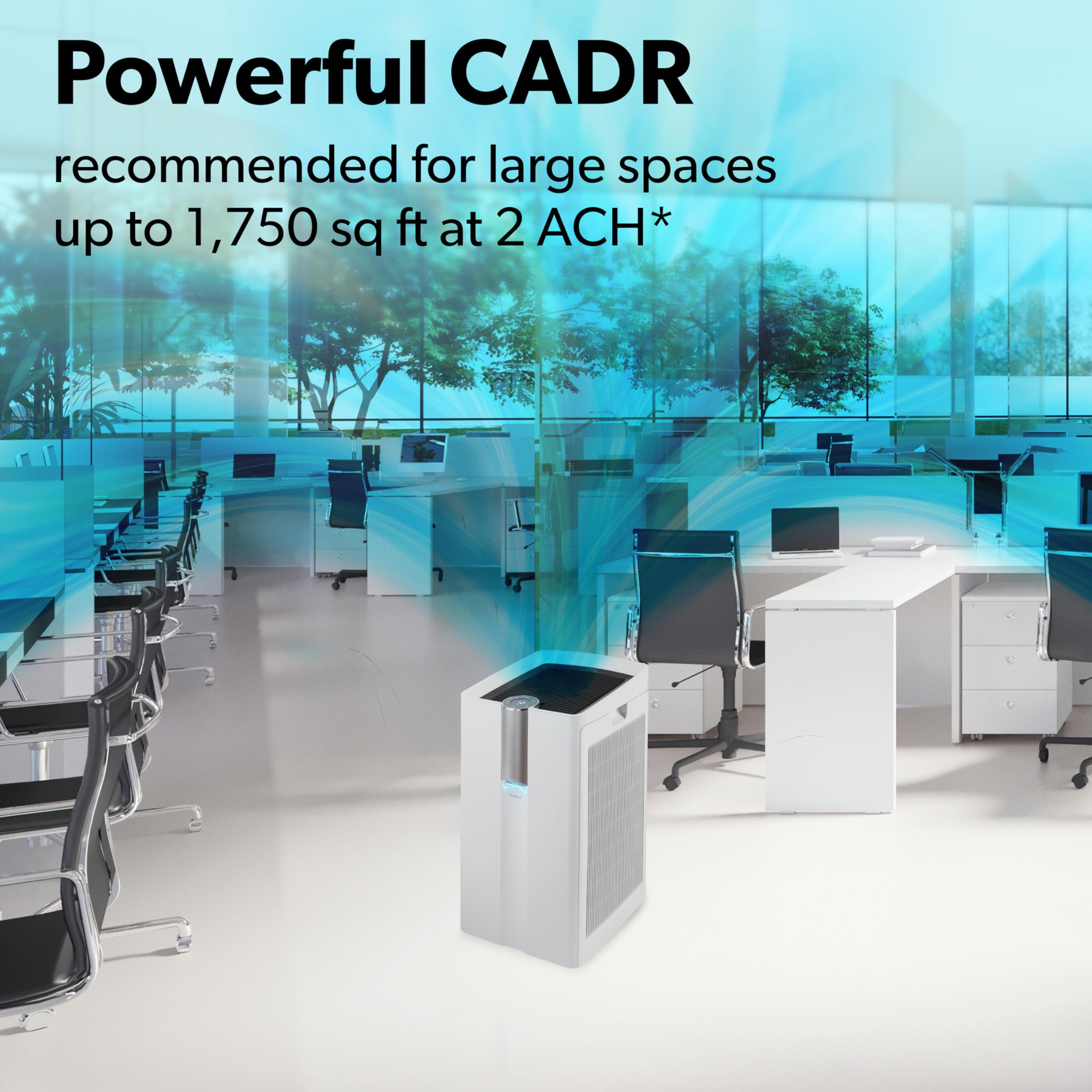 TruSens Z-6000 Performance Air Purifier Commercial Grade, True HEPA, TRU-BEAM UV-C Light, Up to 1,750 sq ft, Includes SensorPod, Industrial Air Cleaner for Offices, Schools, Businesses, Hospitals