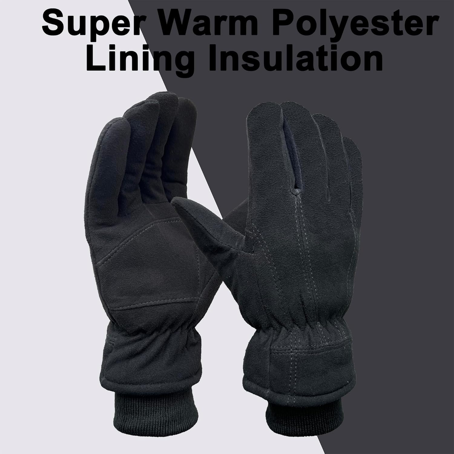 SKYDEER Super Soft and Warm Winter Gloves with Deersplit Leather Suede and 3M Thinsulate Insulation for Cold Weather SD5176T - Image 8