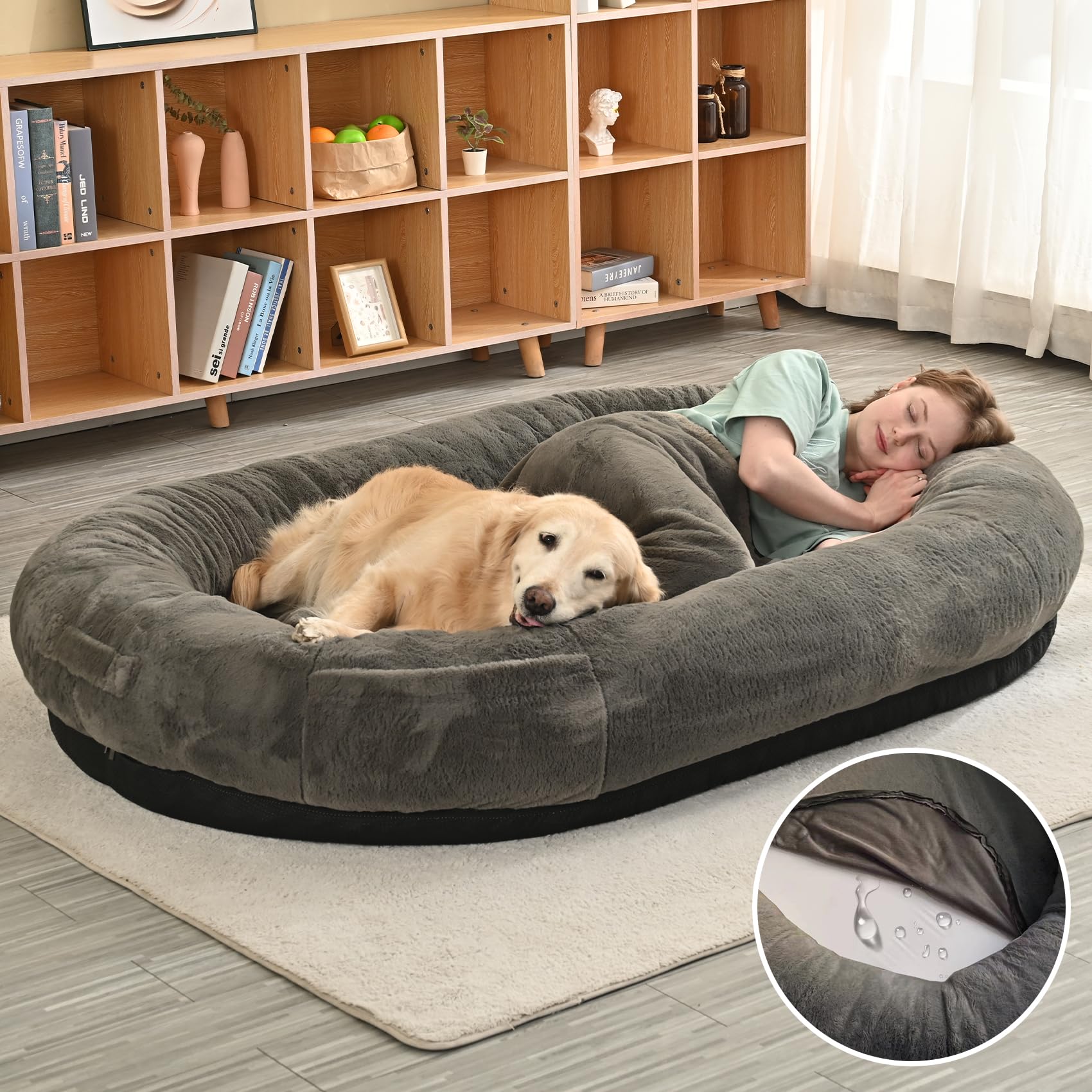 Human Dog Bed, Human Dog Bed for Adults Large Human-Sized Big Dog...