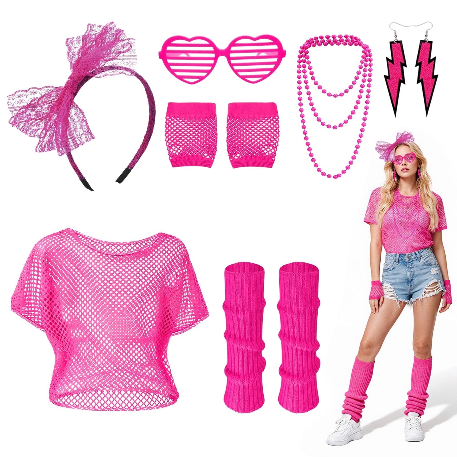 FUSDNW 80s fancy dress for women Fashion Outfit Set for Disco Parties