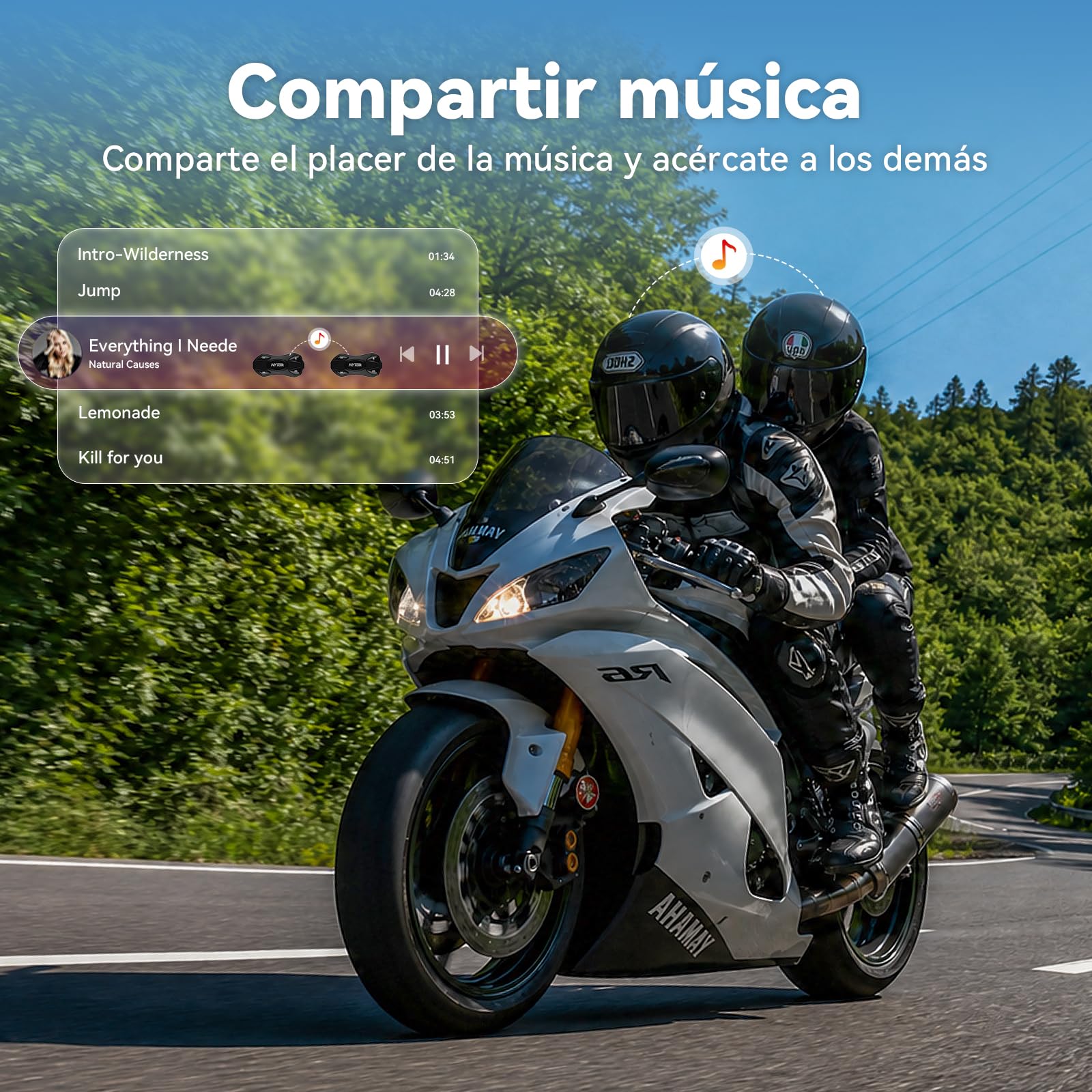 N2 Intercomunicador Moto, Doble