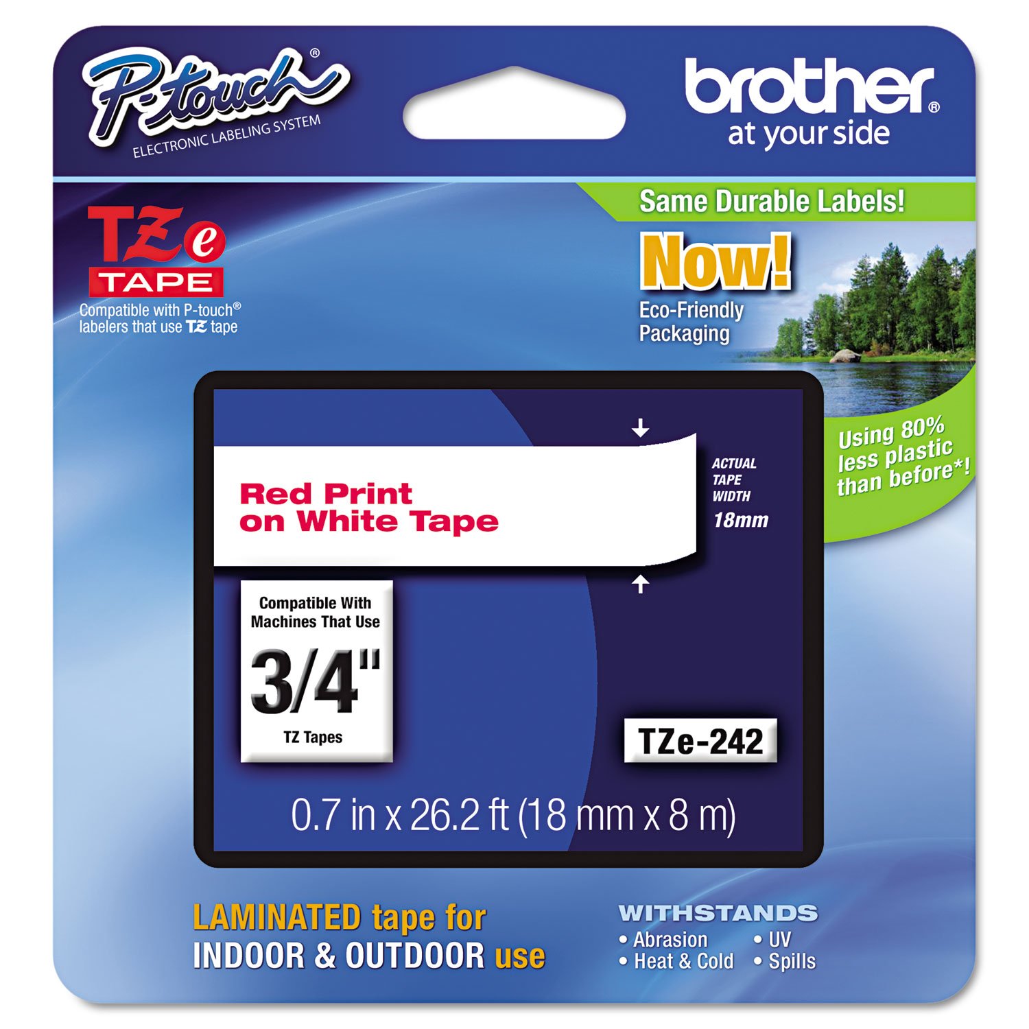 Amazon.com: Brother Genuine P-Touch TZE-242 Tape, 18mm (0.7