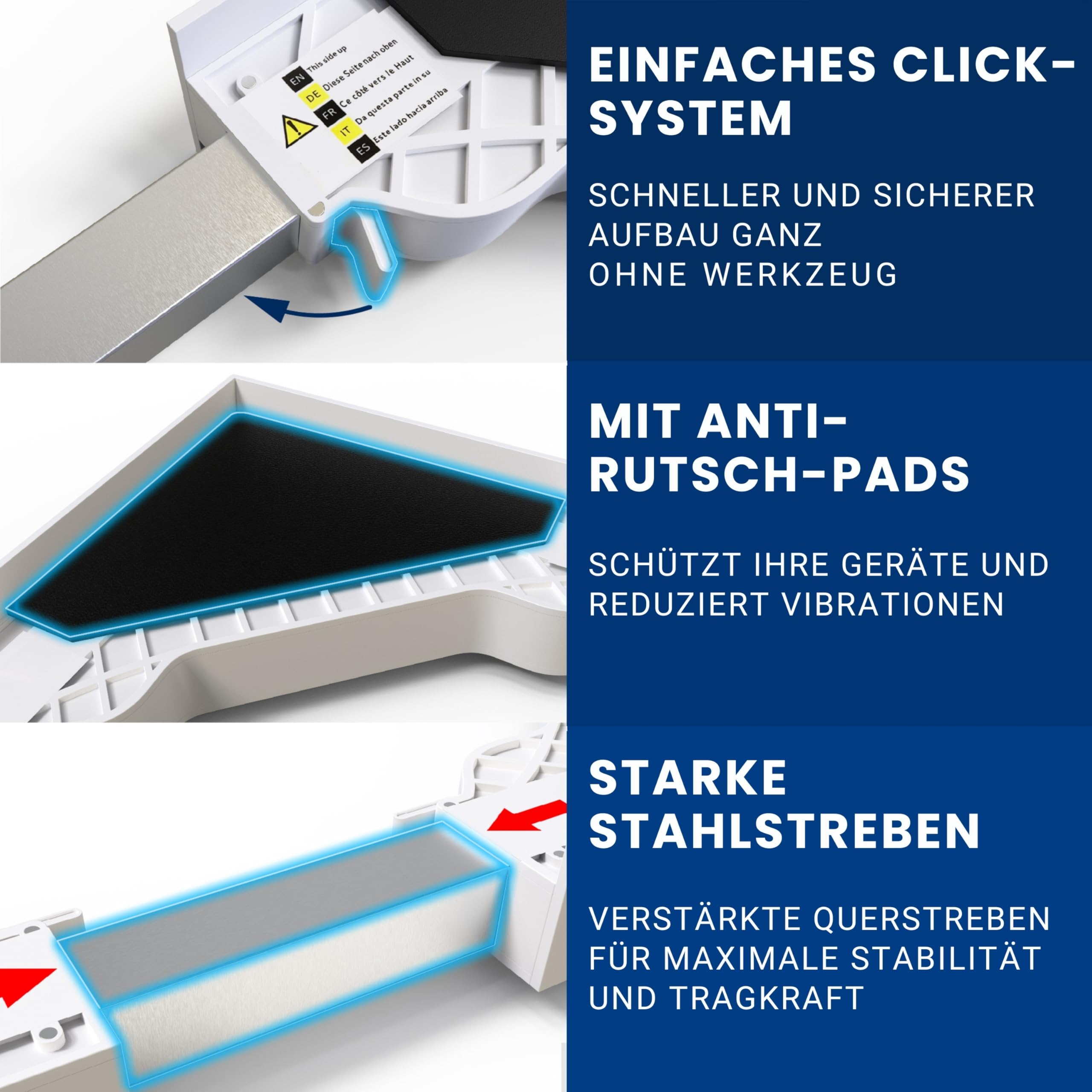 MEISTERWERK - Zwischenbaurahmen mit ausziehbarem Handtuchhalter - (EU ZERTIFIZIERT) Verbindungsrahmen für Waschmaschine & Trockner - Zwischenbausatz, Universell einstellbar