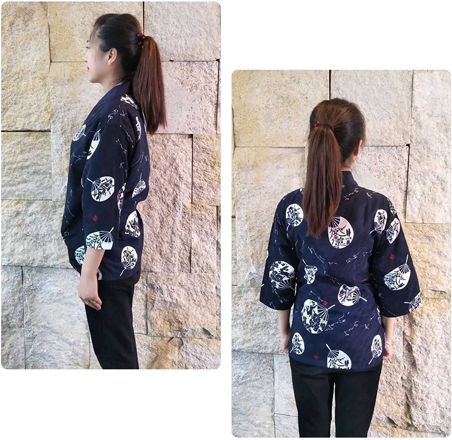 Amazon.co.jp: Stylish Uniforms 女性シェフ着物ジャケット竹ファン