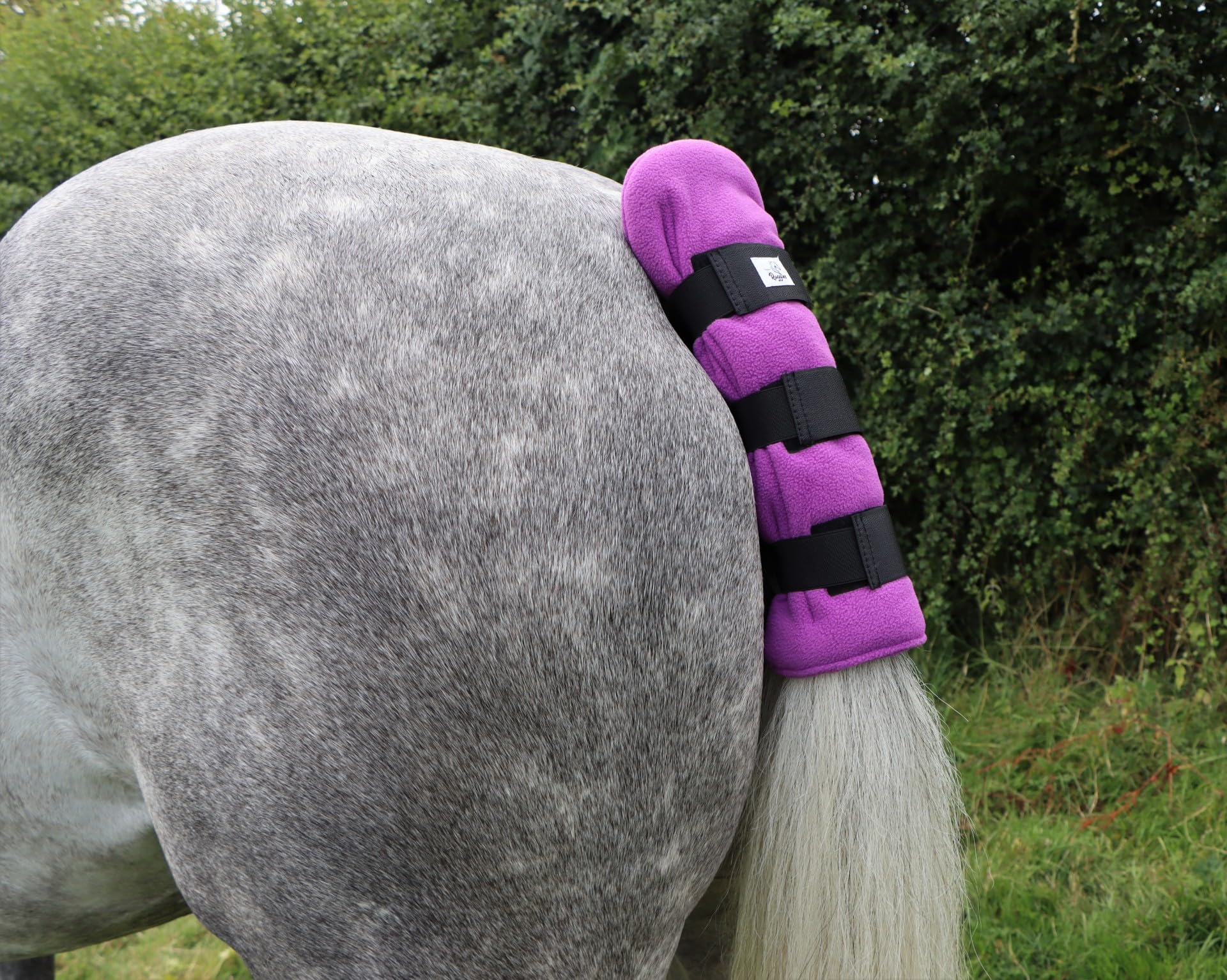 Ruggles Fleece Tail Guard for Horse & Pony| Soft Fleece Tail Wrap | Ideal Protection Travel or in Stable (Purple)