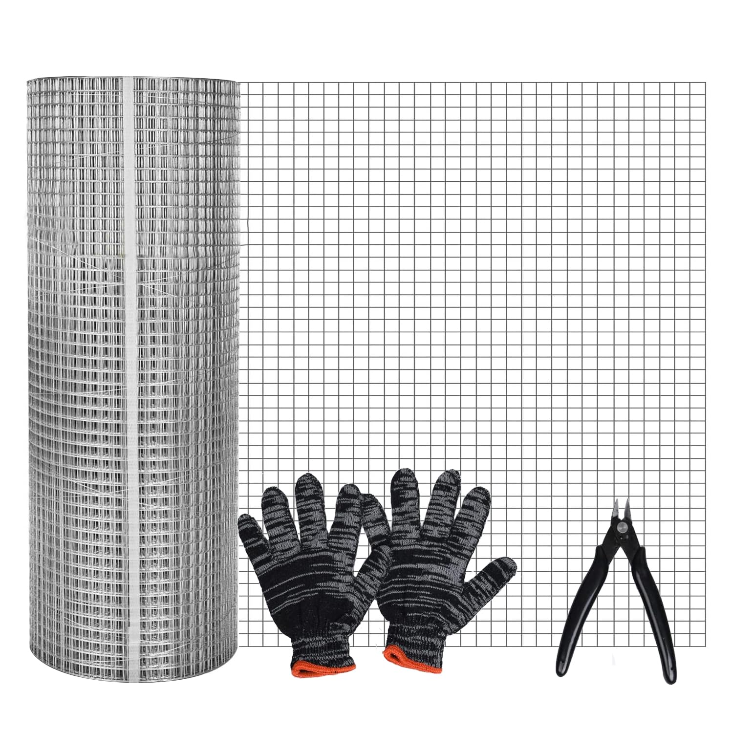 Acebon Silver Rodent Mesh, 20Cm X 6M Galvanized Wire Metal Mesh Hardware Cloth Welded Roll For Garden Rabbit Fencing, Snake Fence, Chicken Gopher Racoons Critters Rehab Cage