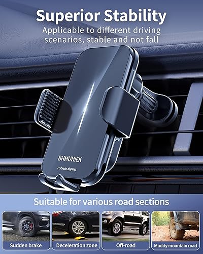 Miniatura 5 de Cargador de coche inalámbrico inteligente con sensor automático de alineación automática, soporte para teléfono de automóvil, carga rápida