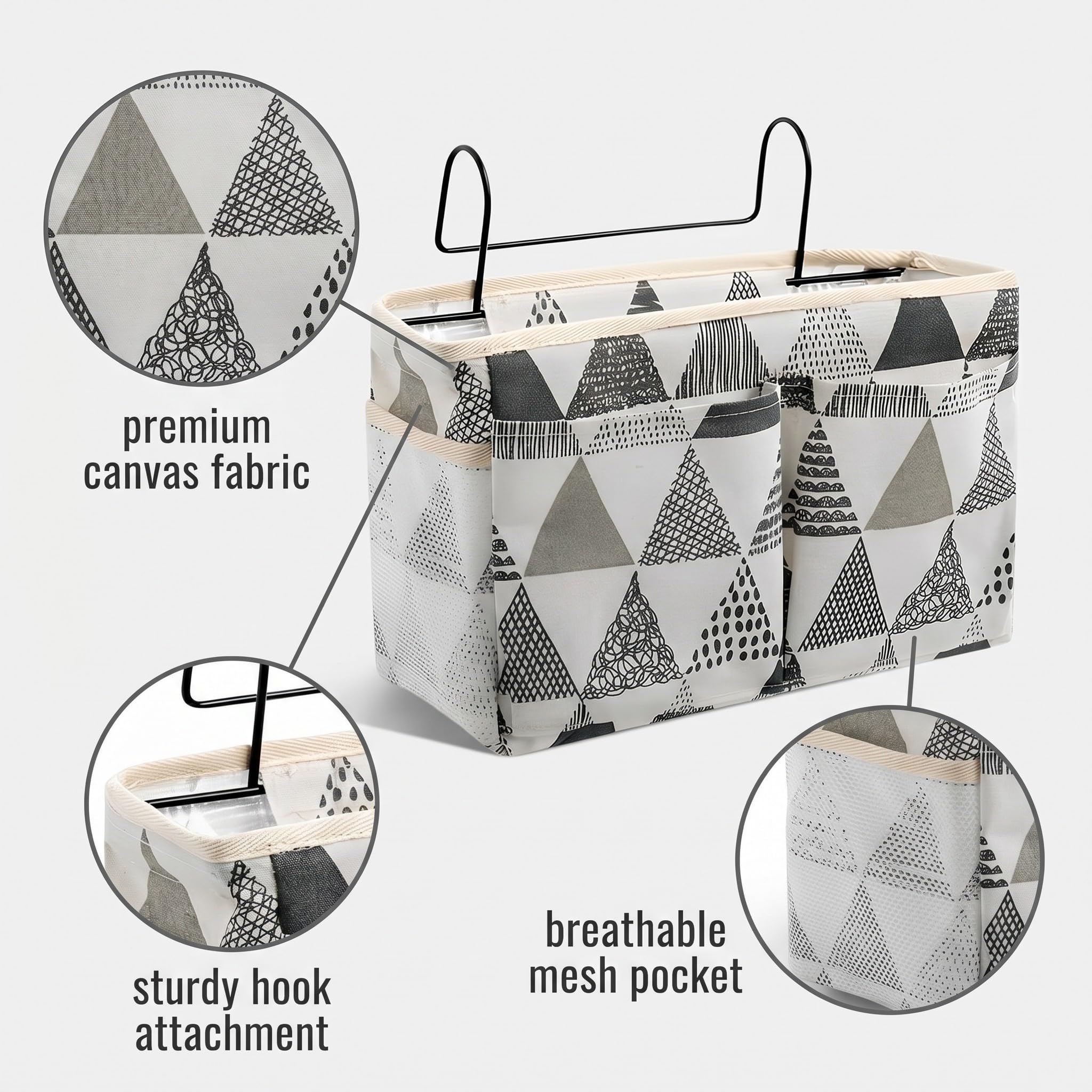 1 Pezzo Tasche da Letto Appendibile con Gancio Borsa, Organizzatore per Accessori, Ideale per Camera da Letto e Viaggio