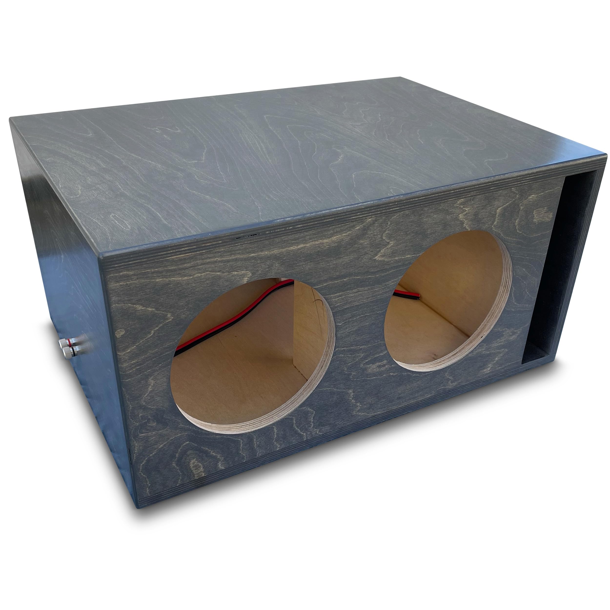 Adire Audio Ported Dual 8 Inch Subwoofer Box – 1.5 Cu Ft, Baltic Birch, Pre-Wired 10ga OFC - Braced 18mm Baffle, USA Made Birch Ply Subwoofer Enclosure to Enhance Sound & Bass, Handles up to 1500W