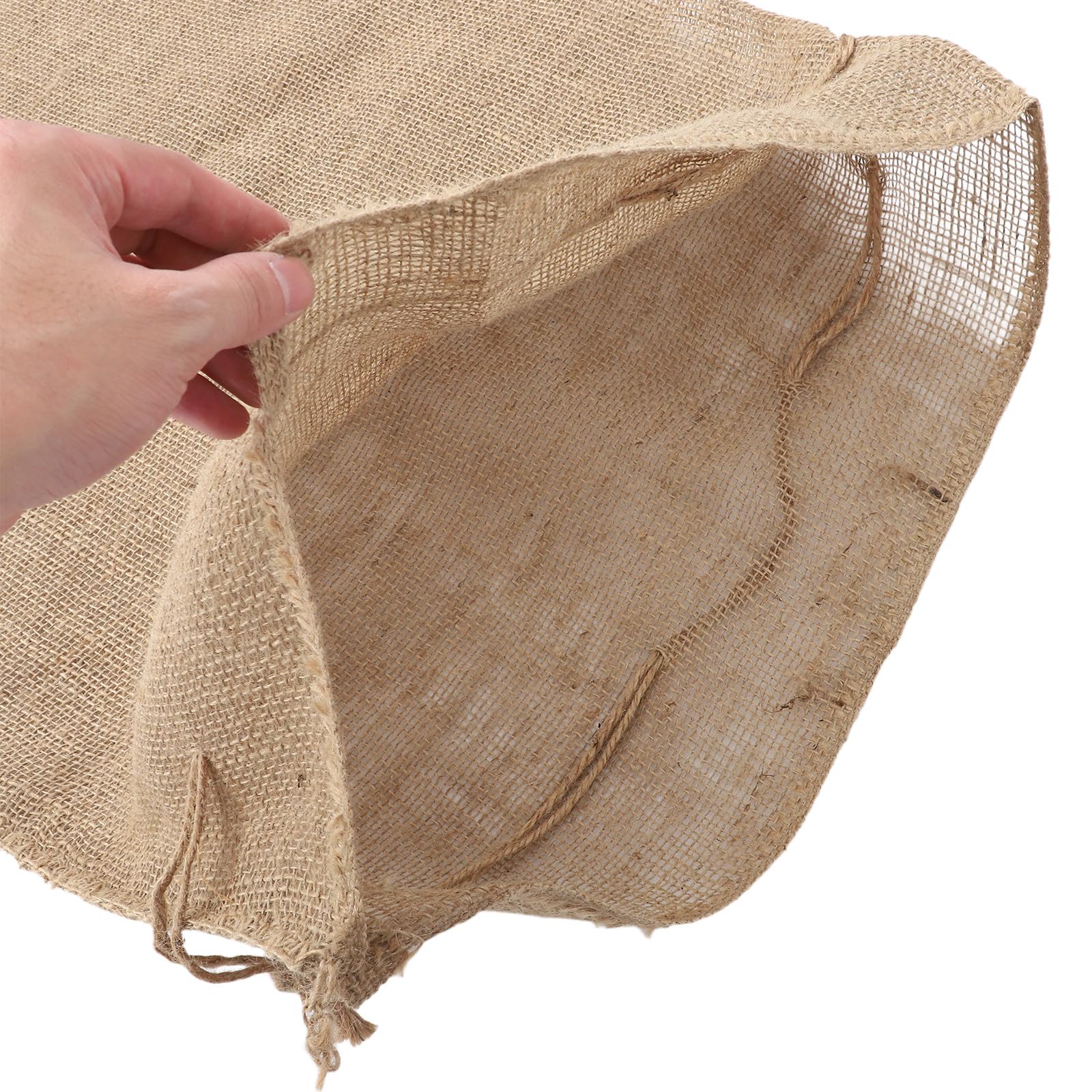 2 Pezzi di Copertura Invernale per Piante in Iuta con Coulisse - 39,3x31,44 Pollici, Sacco di Iuta Riutilizzabile, Protezione antigelo per Piante, Alberi, arbusti e Frutta da Esterno