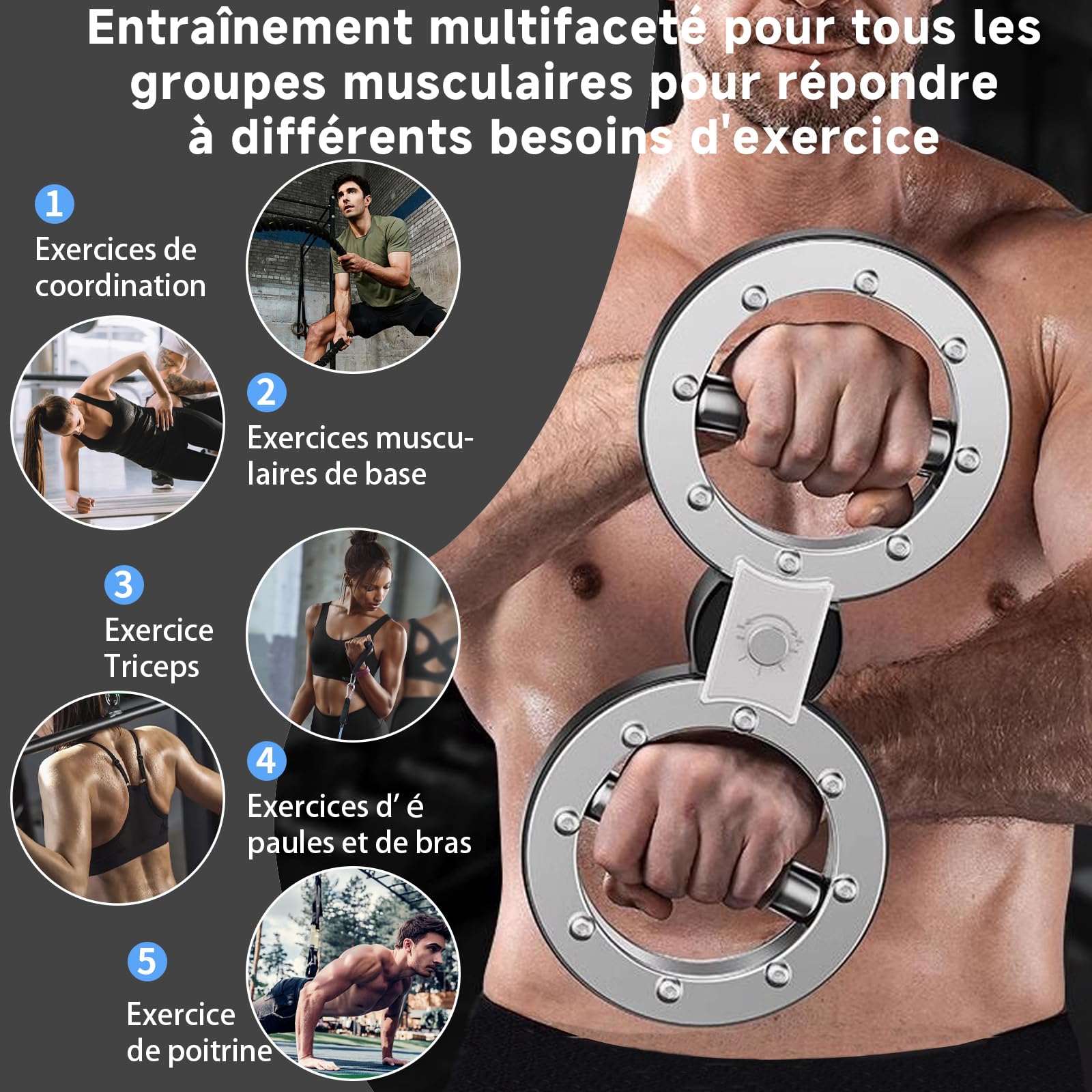 Burn Machine 10 Livres Multifonctionnel Spinning Burn Rotator Machine Résistance Bras Exercisr réglable Gripster Entraîneur d'avant Rotation à 360 degrés Home Gym Bras et épaule Strength