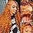 Nsvnsv Ginger Wig Human Hair 13x4 deep wave Ginger Orange Lace Front Wigs Human Hair HD Transparent Lace Frontal 350 Colored Human Wig Pre Plucked 180% Density 28inch