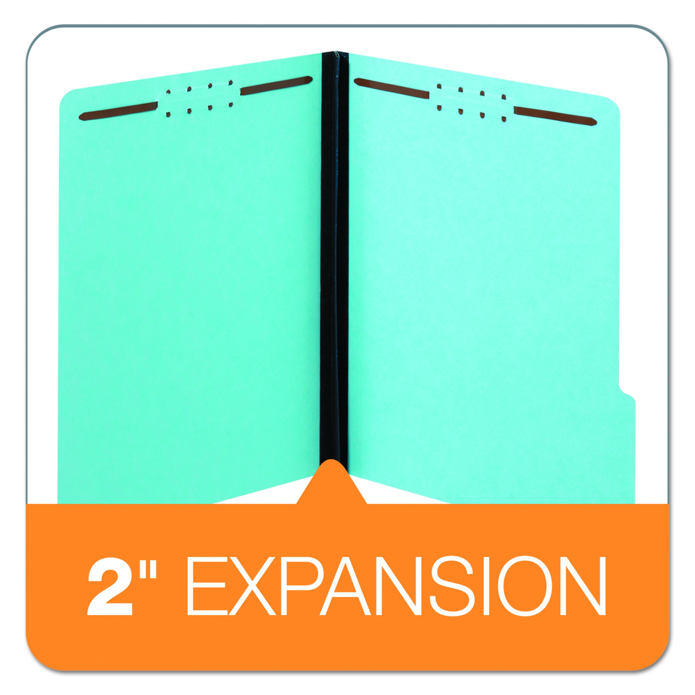 Pendaflex Pressboard Fastener Folders, Letter Size, Light Blue, 2" Expansion, 1/3 Cut, 25/BX (61542)