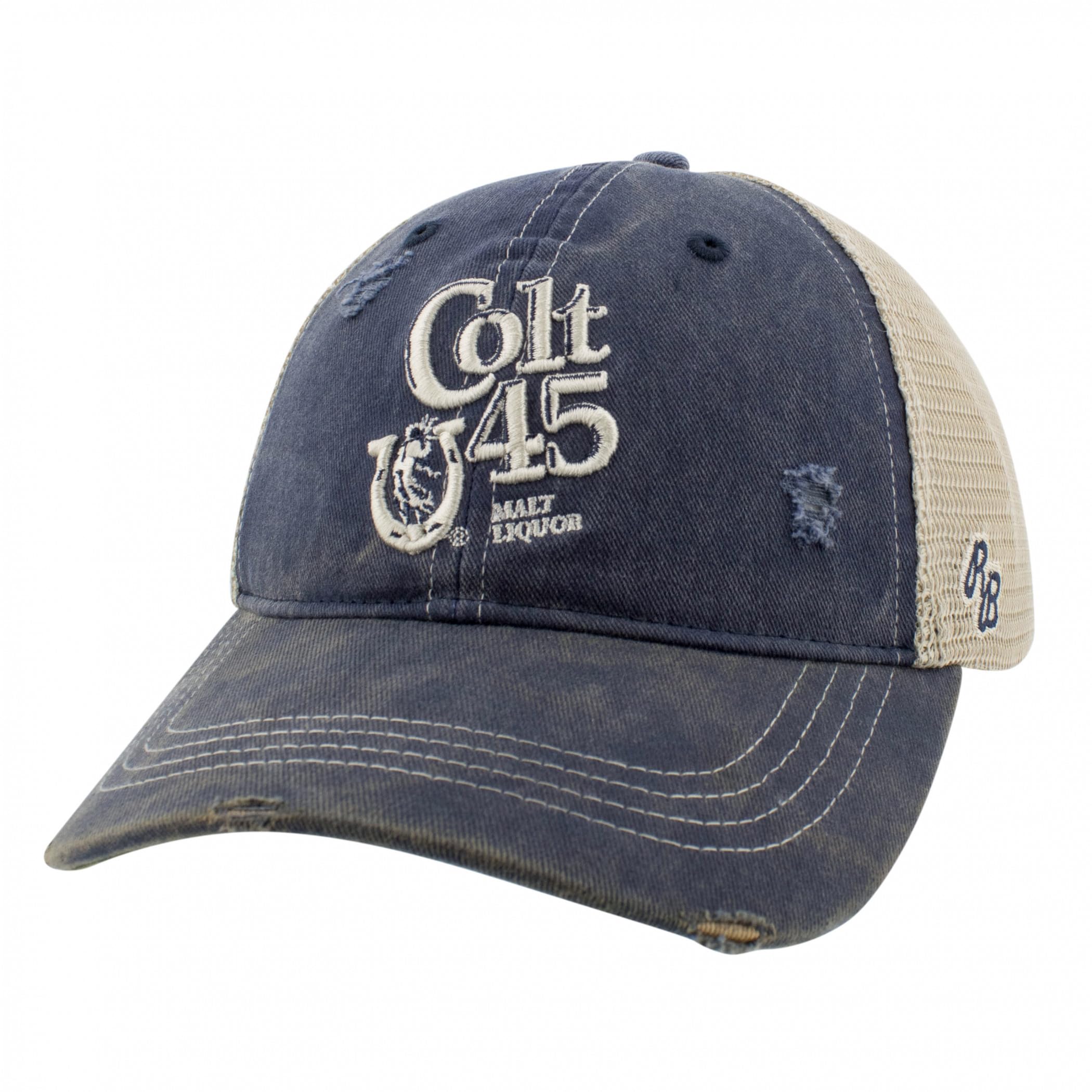 Amazon.com: Colt 45 Malt Liquor Distressed Denim Trucker Hat