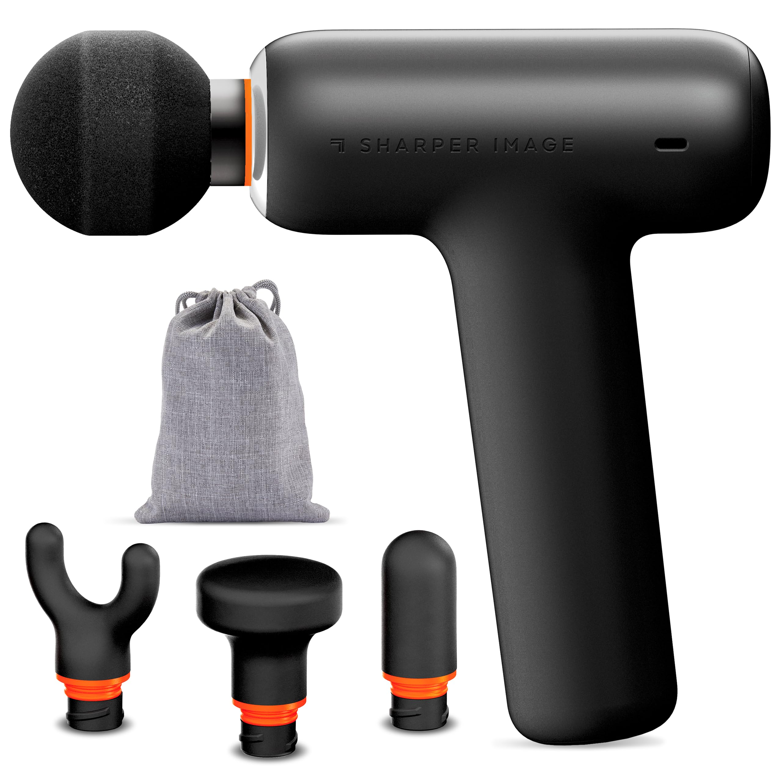 Amazon.com: Sharper Image PowerBoost Core Mini Massage Gun [2026 Version]  Deep Tissue Percussion Massager with 6 Speeds for Back & Full Body Muscle  Pain Relief, Portable with 4 Attachments & Carry Pouch :