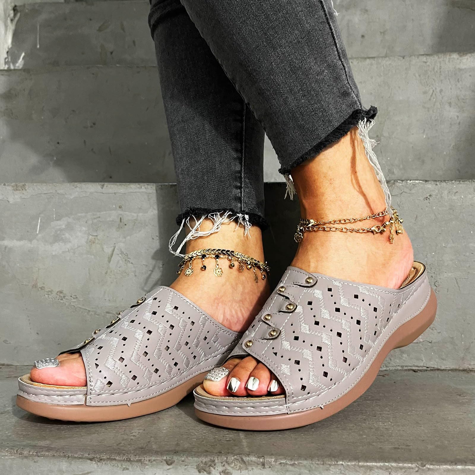 Pantuflas de playa para mujer, transpirables, transpirables, para verano, para mujer
