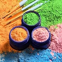 Vista 4 de Bumobum Tarros de vidrio de 2 onzas con tapas, paquete de 48 recipientes pequeños redondos azules con tapas negras, etiquetas en blanco