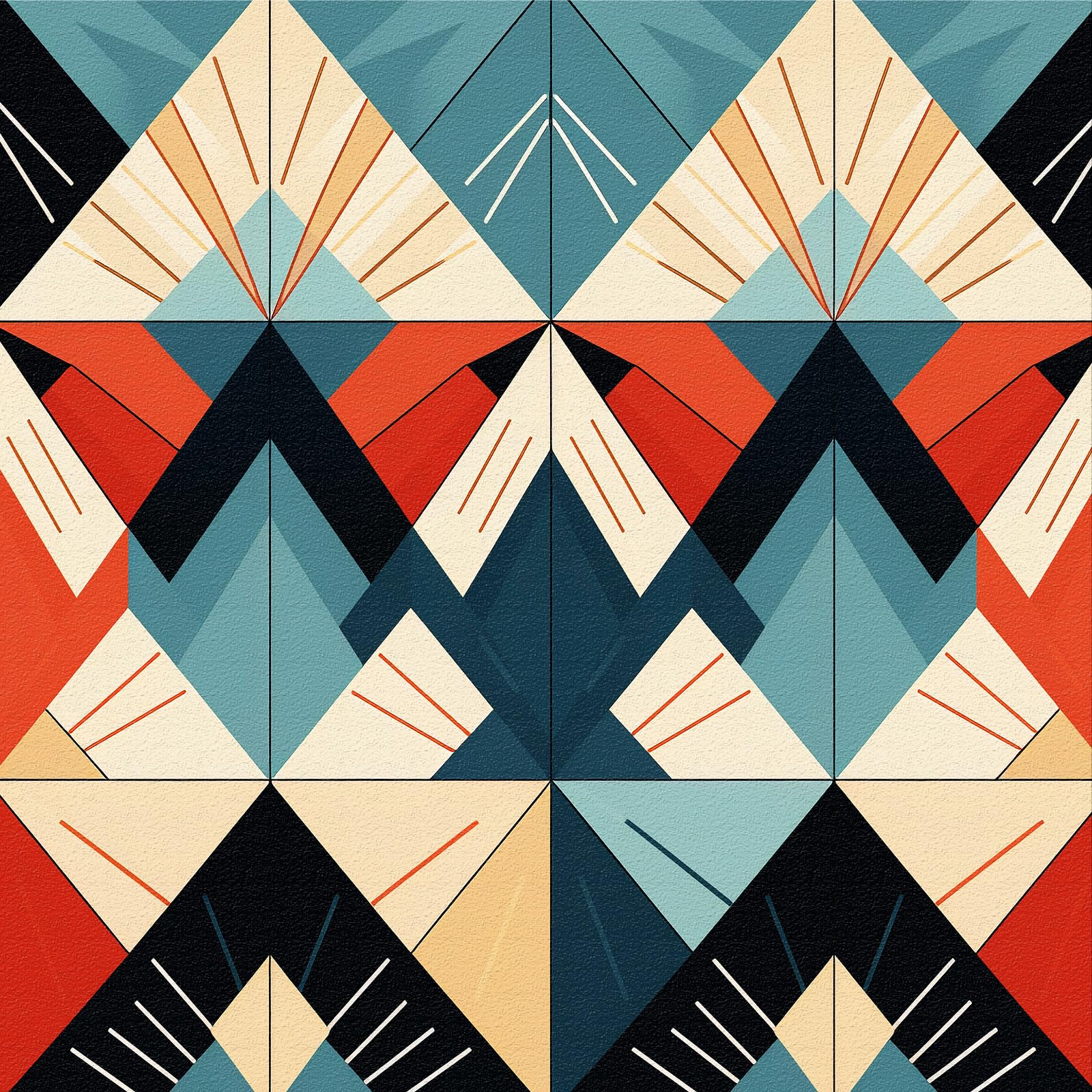 ICYEHAO Self Adhesive Wallpaper Geometric,44 x 300 cm Colourful Abstract Triangle Wallpaper Blue Orange and Beige Wallpaper Self Adhesive Furniture Wrap for Living Room,Bathroom,Cabinet,Drawer — image 1