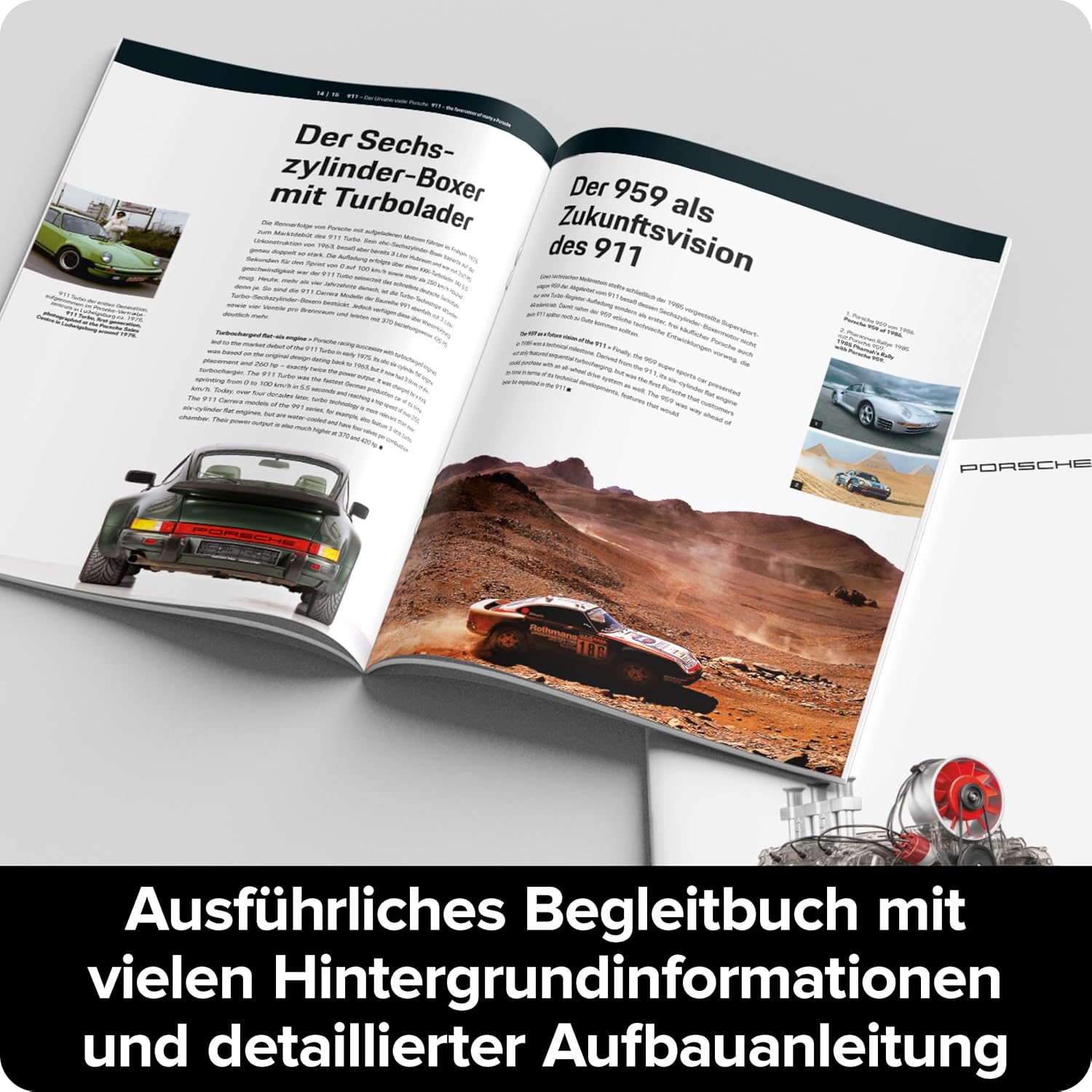 Franzis Porsche 911 Boxermotor Bausatz 1:4 - Motor-Modell mit Sound – Vorschau 4
