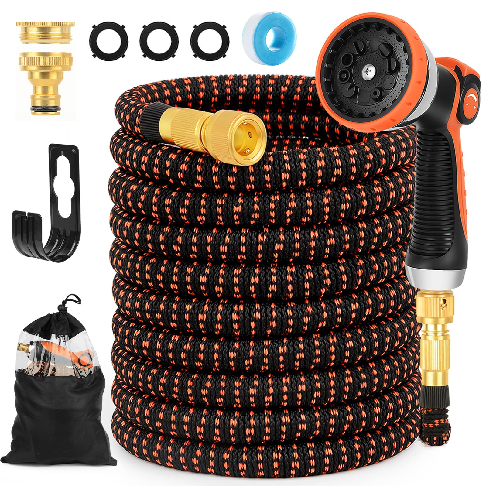 Tubo Acqua Giardino 5 Metri Tubo Per Acqua Da Giardino 5 Metri, 3/4 Pollici, Nero, 25 Bar - Anti-alghe, UV, Gelo Tubo Irrigazione - Foto 3