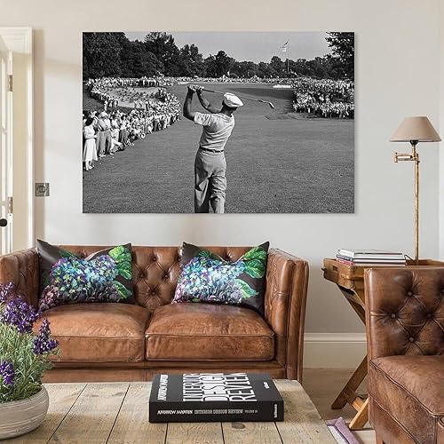 Miniatura 3 de Póster de Ben Hogan 1950 Us Golf Open Black & White Retro Old Photo Póster impreso en lienzo de 12 x 18 pulgadas (11.8 x 17.7 in)