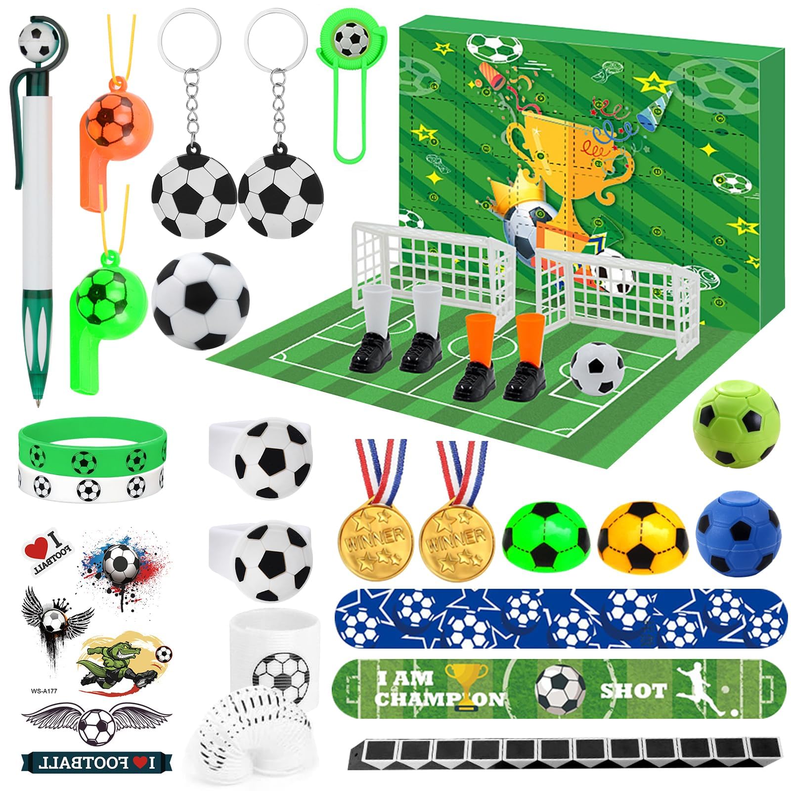 Football Advent Calendar 2025 Kids Boys Girls Teens 24 Day Christmas Countdown Advent Calendar 2025 Football Gifts 24 Boxes World Cup Xmas Soccer Advent Calendarr 2025 for Boys Age 6 7 8 9 10 11 12