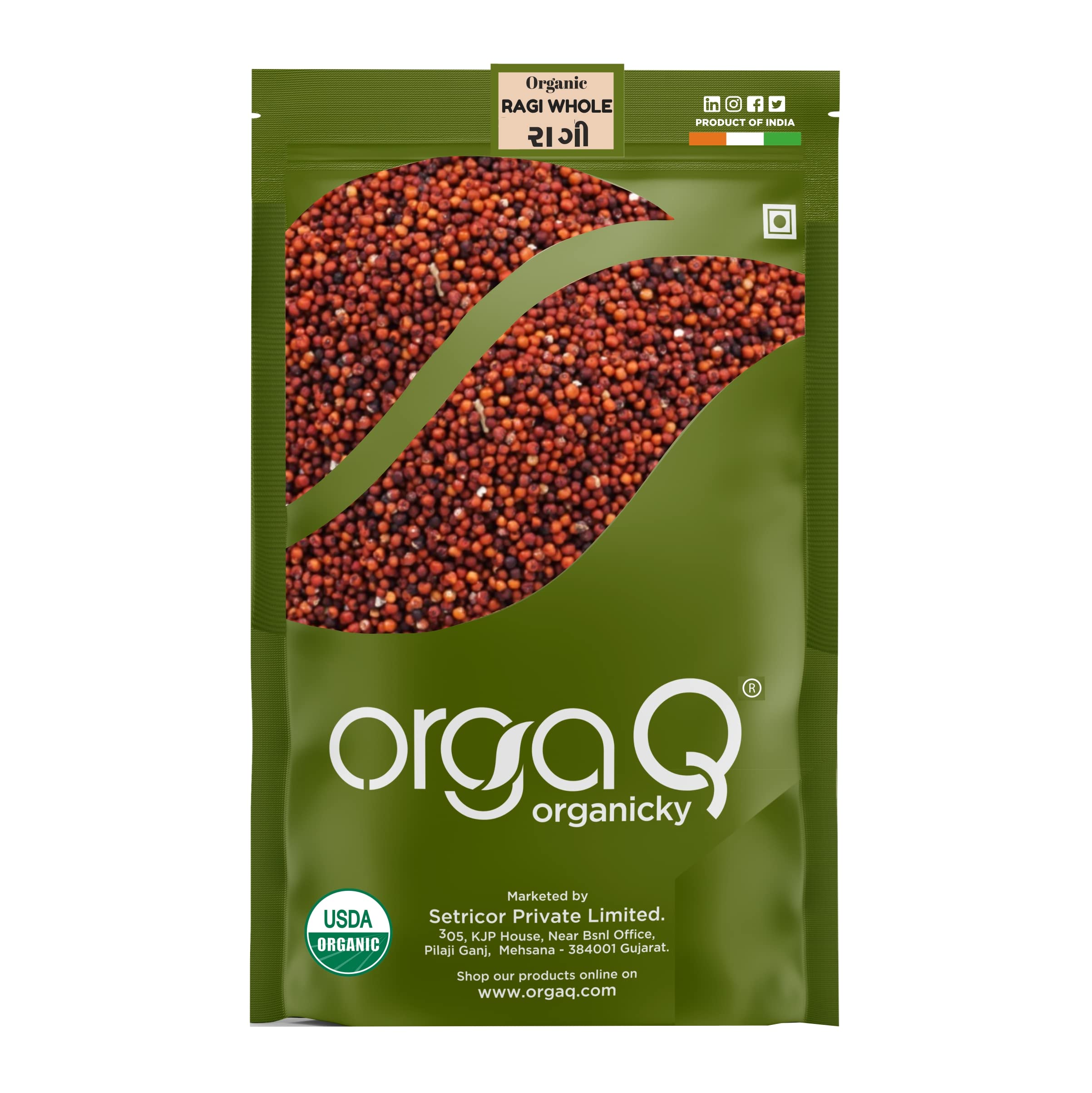 OrgaQ Organicky Ragi Finger Millet Nachni Whole Grain for Baby Madua Seeds - 500 Grams (B08GFZTX51) Amazon Price History, Amazon Price Tracker