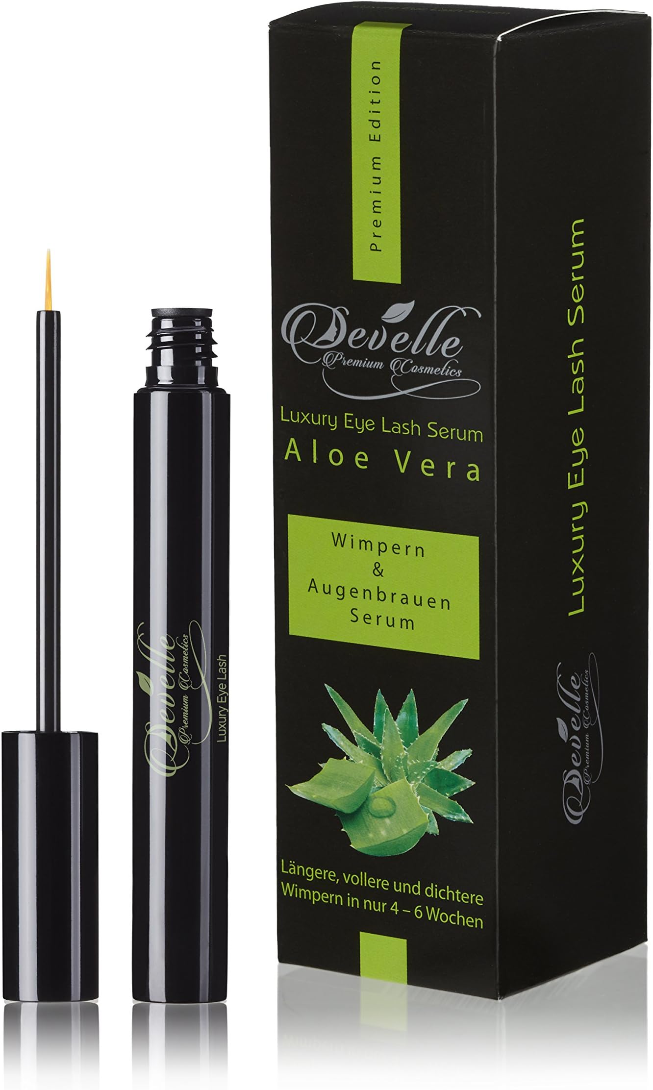 Luxury Eyelash & Eyebrow serum 8 ml. with ALOE VERA I Without PROSTAGLANDINES I Eyelash booster I Eyelash growth serum I Eyelash lengthening I Eyelash enhancer