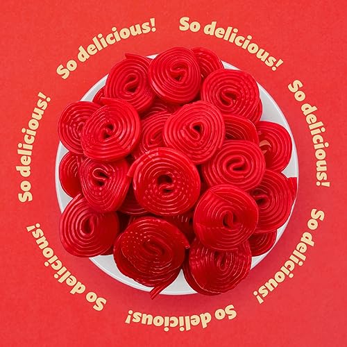 Miniatura 5 de Broadway Strawberry Wheels - Caramelo de regaliz rojo, bolsa de 2 libras