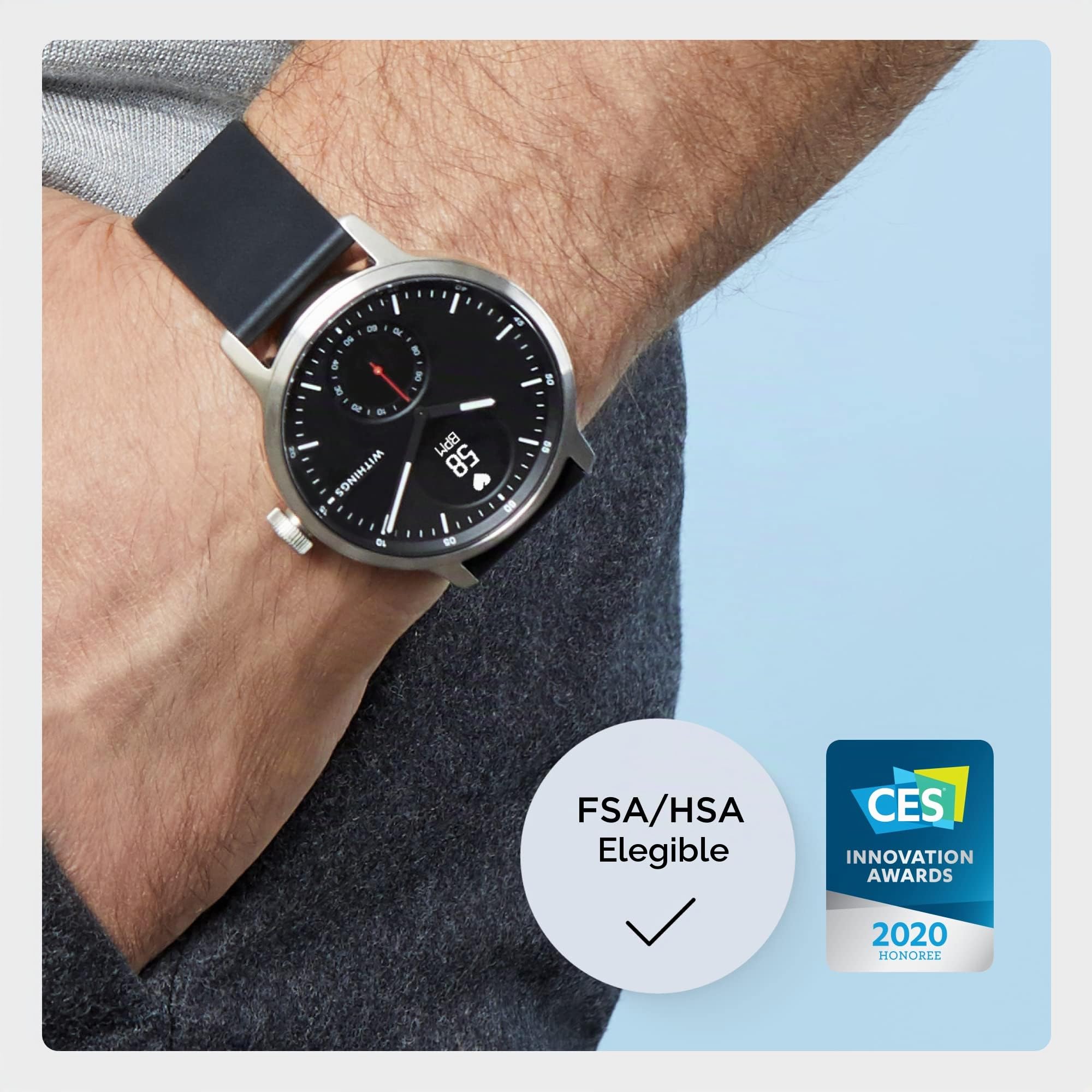 Withings , Scanwatch De 42 Mm Unisex Adulto, Negro (Black), Mm