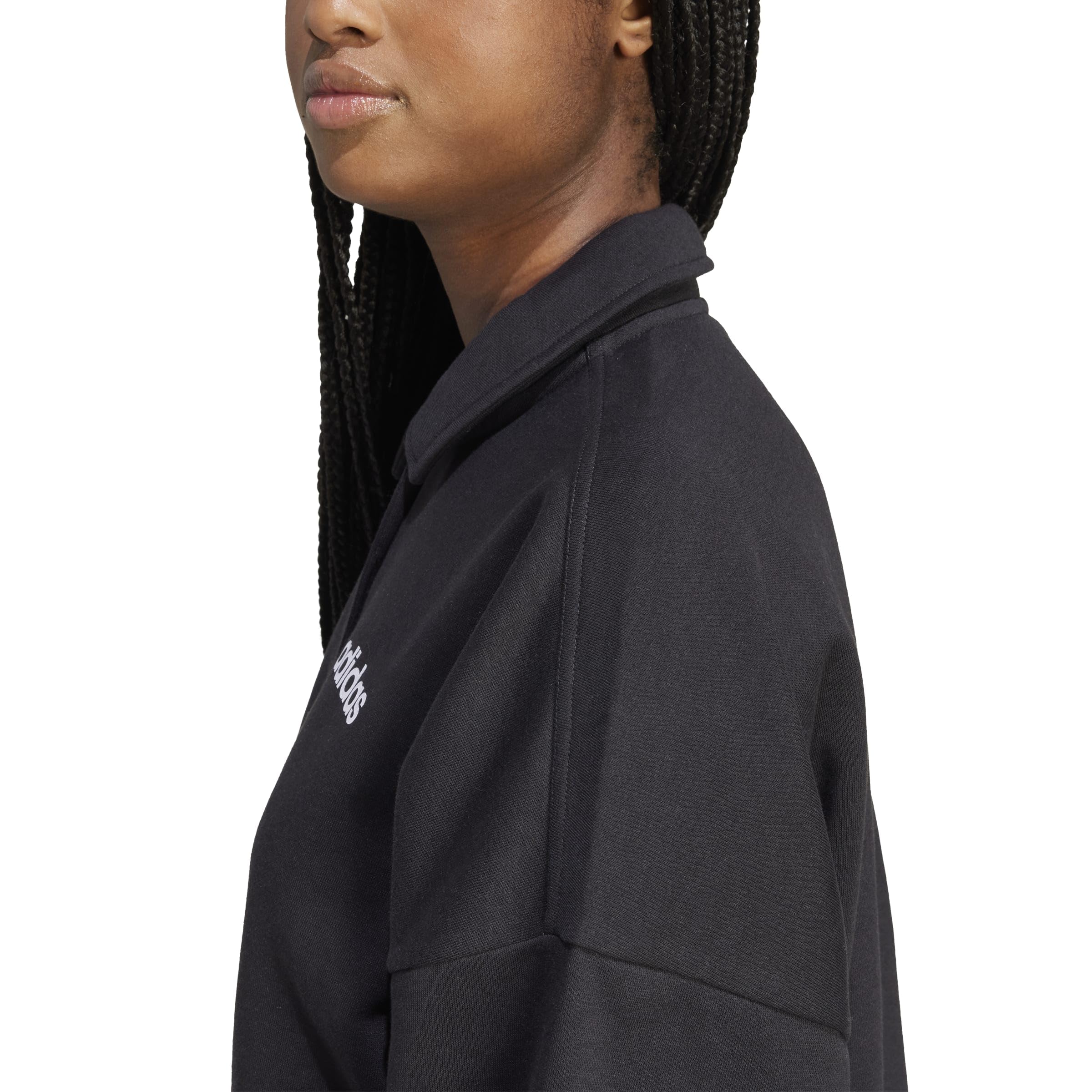 adidas Femme Essentials Linear Fleece Polo Sweatshirt