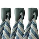 Rounded Auto-Locking Hangers, 3-Pack – Self-Locking Adhesive Wall Hooks, Space-Saving Design, No-Drill Installation, Durable & Easy to Use for Closet, Bathroom, Garage, and Office