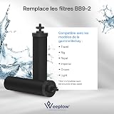 Weeplow O'Pure 2 Lot de 2 Filtres à Eau Gravité Compatible Berkey Doulton - 6