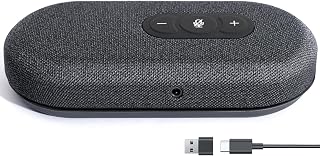 USB Speakerphone, Conference Computer Speaker with Microphone for Virtual Meetings, 360° Voice Pickup, Echo CancellationNoise Reduction, Plug and Play, Compatible with Zoom, Teams, Skype and More