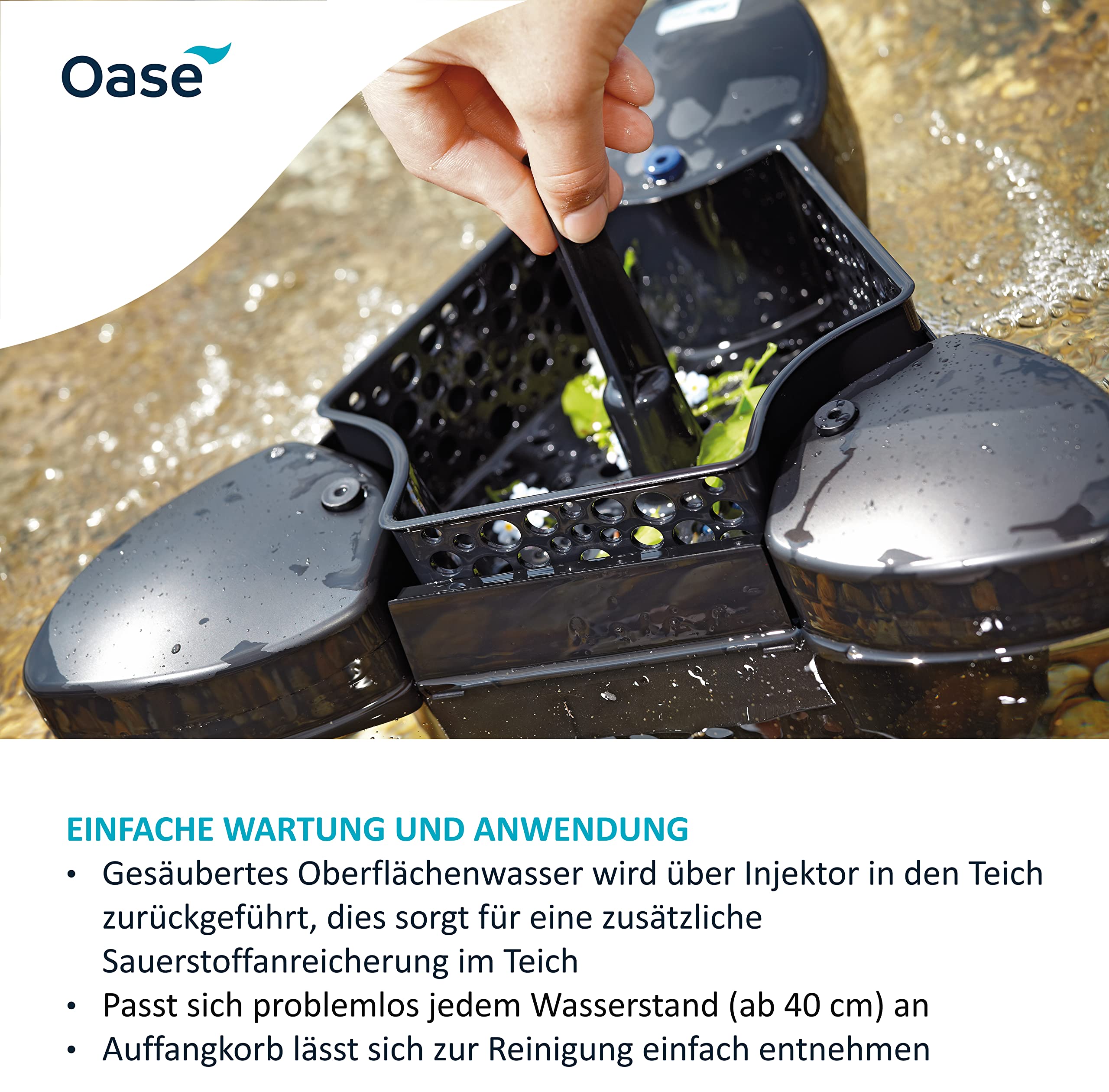 OASE SwimSkim 25 Oberflächenabsauger Skimmer Teichreinigung max. 25 m²