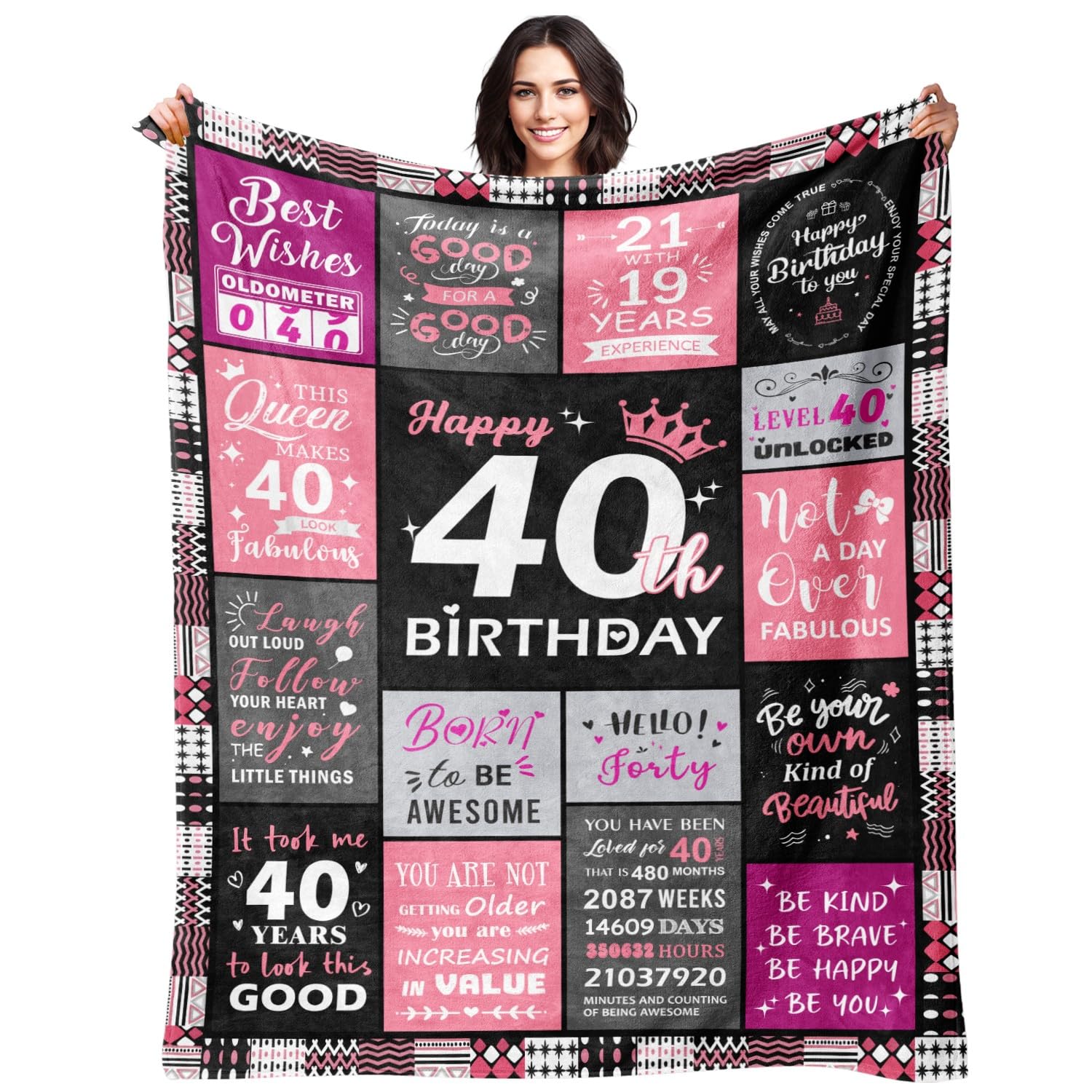Sruemiul 40th Birthday Flannel Blanket
