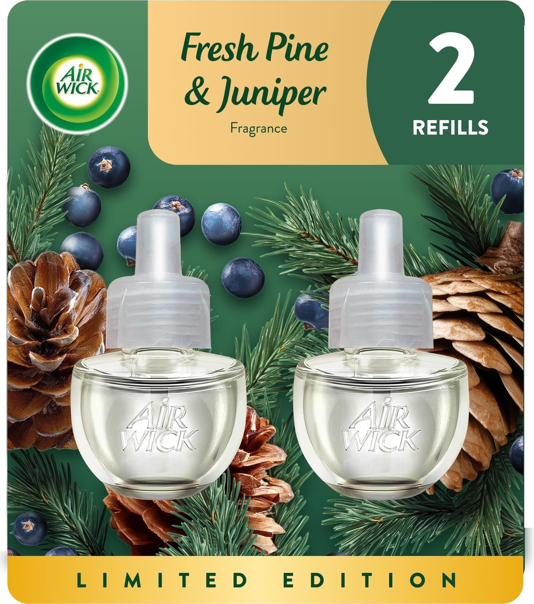 Air Wick Plug In Refills, Woodland Pine, Scented Oil, 2ct
