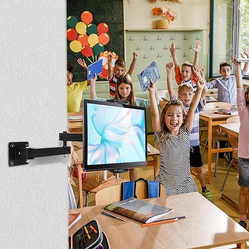 Miniatura 4 de Soporte de pared para tabletas de 7 a 13 pulgadas, soporte ajustable antirrobo para salas de exposiciones, salas de reuniones, aula, supermercado,