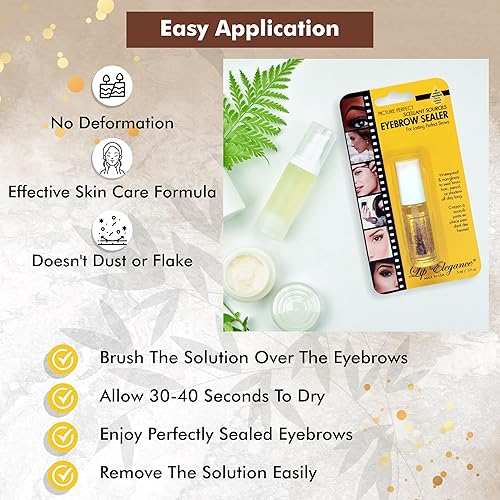 Vista 3 de Sellador de cejas – Gel transparente impermeable para cejas para una sujeción extrema, 0.17 onzas (paquete de 2)