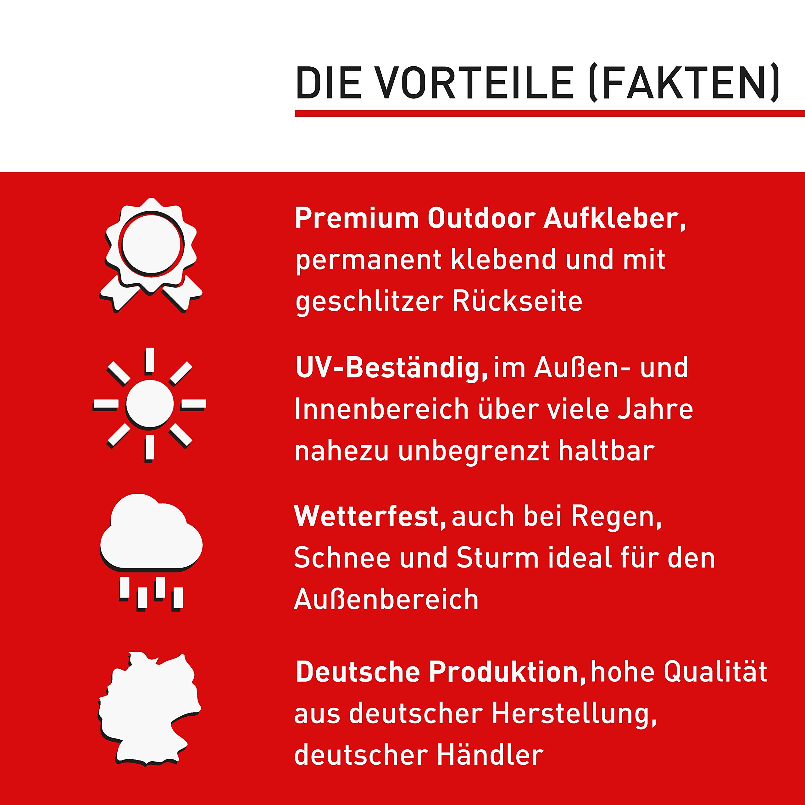 6 Videoüberwachung Aufkleber-Sets (85x55 Mm) – Mit Piktogramm & Schriftzug Zur Abschreckung Von Einbrechern
